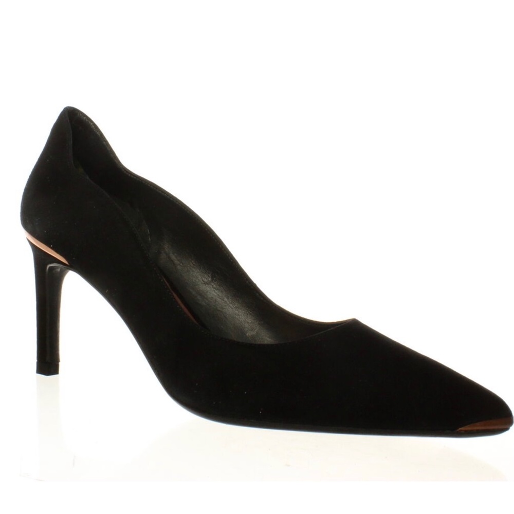 Ted Baker Eriin Black Suede Pump Heel Dress Shoes - Picture 7 of 13
